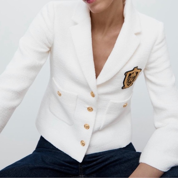 ZARA BLAZER TEXTURED POCKETS - Picture 7 of 17